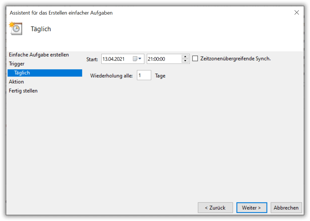Tägliche Wiederholung